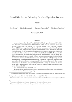 Model Selection for Estimating Certainty Equivalent Discount Rates