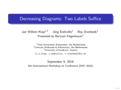 Decreasing Diagrams: Two Labels Suffice