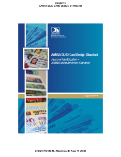 Exhibit 3 - AAMVA DL/ID Card Design Standard