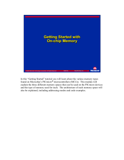 Program Memory - Electrical and Computer Engineering