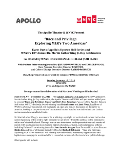 Race and Privilege: Exploring MLK`s Two Americas