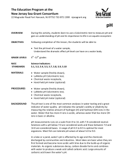 pH - New Jersey Sea Grant Consortium