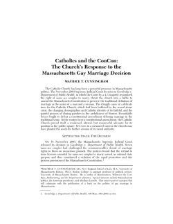 Catholics and the ConCon: The Church`s Response to the