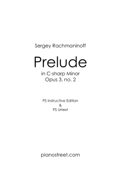 Sergey Rachmaninoff Prelude