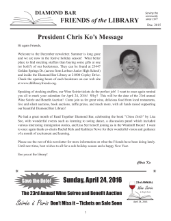 Soir&eacute;e &agrave; Paris - Diamond Bar Friends of the Library