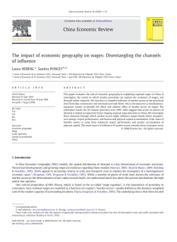 The impact of economic geography on wages