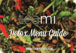 Detox Menu Guide - Teami Tea Blends