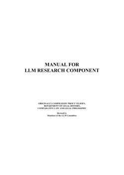 MANUAL FOR LLM RESEARCH COMPONENT