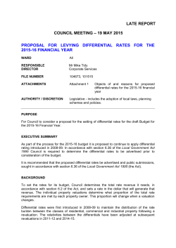 Late Report - Differential Rates 2015-16