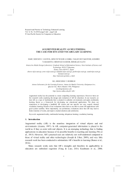 AUGMENTED REALITY AS MULTIMEDIA