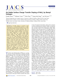 Air-stable surface charge transfer doping of MoS 2 by benzyl viologen
