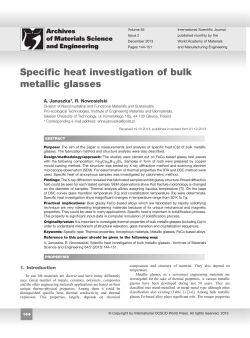 Specific heat investigation of bulk metallic glasses
