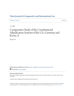 Comparative Study of the Constitutional Adjudication Systems of the