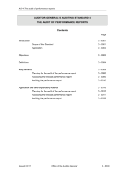 AG-4 The audit of performance reports