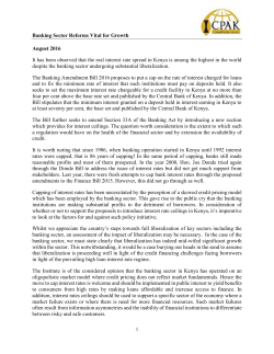 ICPAK Press Statement on capping of interest rates