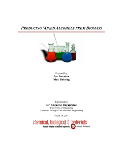 Mixed Alcohols Report - University of Oklahoma