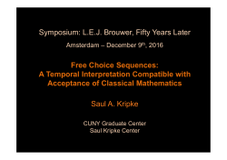 Free choice sequences