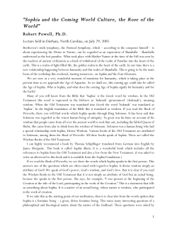 Sophia and the Rose of the World