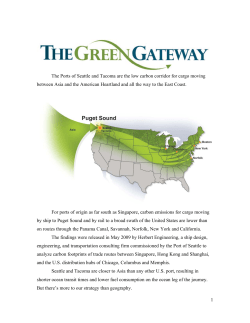 The Ports of Seattle and Tacoma are the low carbon