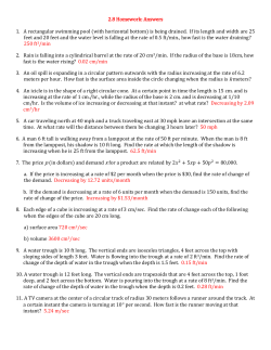 2.8 Homework: Answers 1. A rectangular swimming pool (with