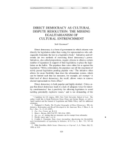 direct democracy as cultural dispute resolution: the missing