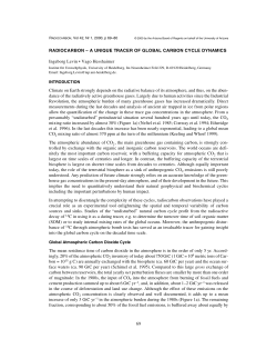 A UNIQUE TRACER OF GLOBAL CARBON CYCLE DYNAMICS