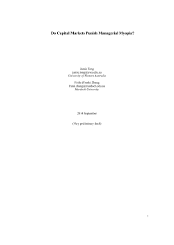 Do Capital Markets Punish Managerial Myopia?