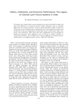 Banerjee and Iyer_2005_Politics and Political Economy