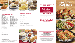 party platters - Marie Callender`s