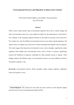 environmental stressors and migration