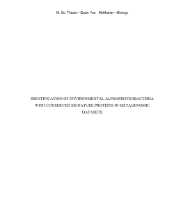Identification of Environmental Alphaproteobacteria