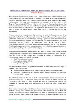 Differences between a Microprocessor and a Microcontroller