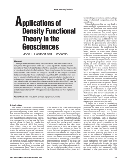 Applications of Density Functional Theory in the Geosciences