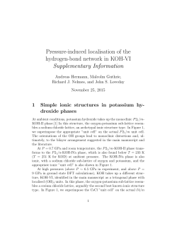 Pressure-induced localisation of the hydrogen