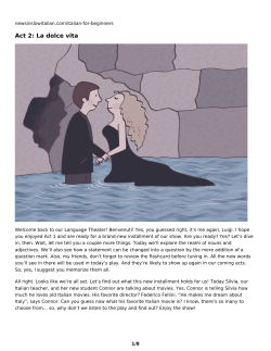 Act 2: La dolce vita - News in Slow Italian