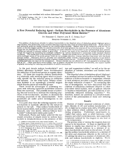 A New Powerful Reducing Agent-Sodium Borohydride in the