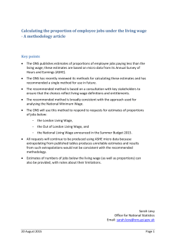 Calculating the proportion of employee jobs under the living wage