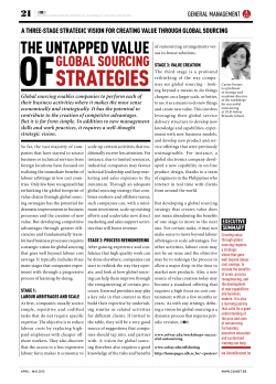 A three-stage strategic vision for creating value through global
