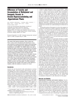 Difference of Toxicity and Accumulation of