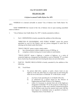 Traffic Amendment Bylaw No 3298