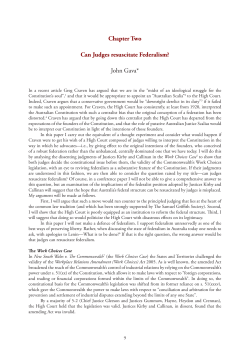 Can Judges resuscitate Federalism?
