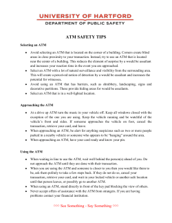 ATM SAFETY TIPS