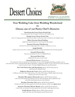 Dessert Choices - Lodge at Grant`s Trail