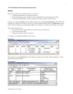 UPCI Biostatistics Submission Recommendations