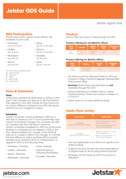 Jetstar GDS Guide