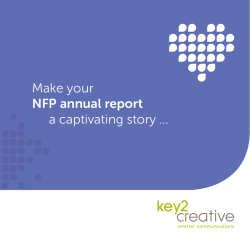 Make your Non-For-Profit Annual Report a captivating story