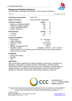 Magnesium Sulphate Anhydrous