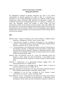 File - Ancient Commentators on Aristotle