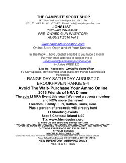 PRE- OWNED GUN INVENTORY