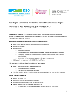 DSO Peel Community Profile Data